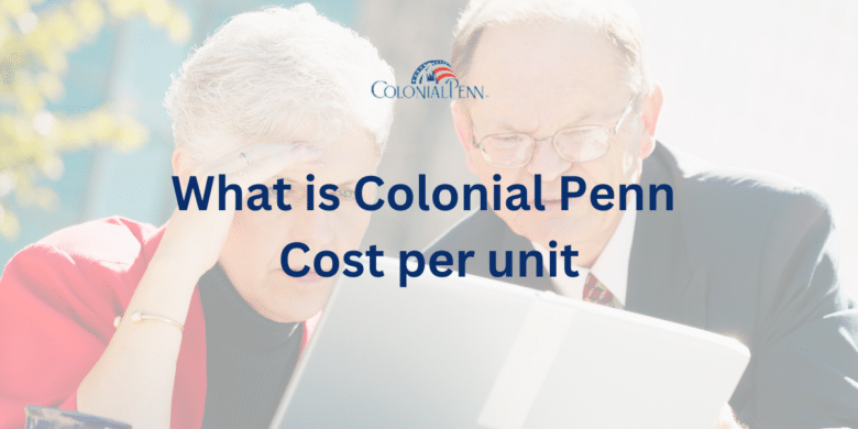 Elderly couple reviewing Colonial Penn life insurance rate information on a laptop.